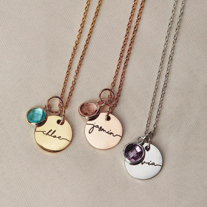 Adorna Birthstone Name Necklace