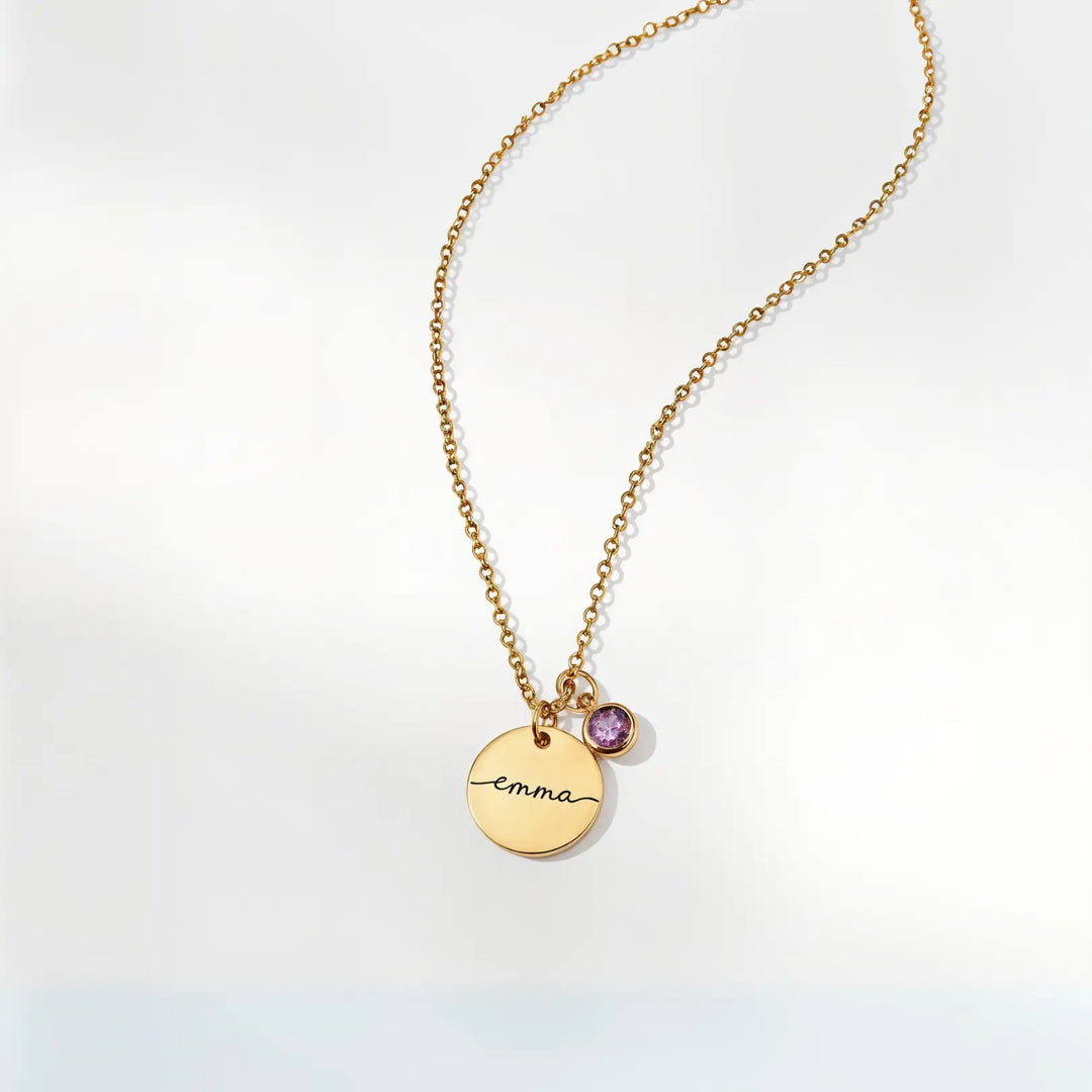 Adorna Birthstone Name Necklace