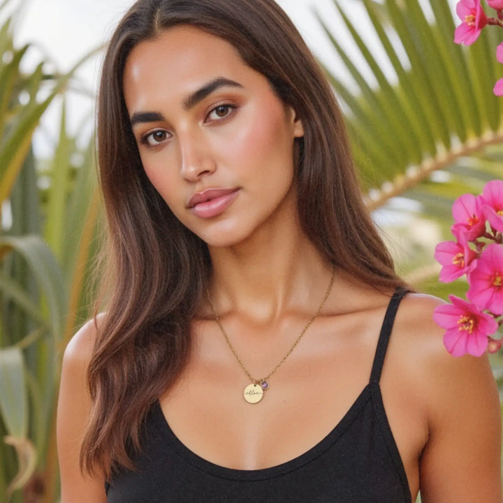 Adorna Birthstone Name Necklace
