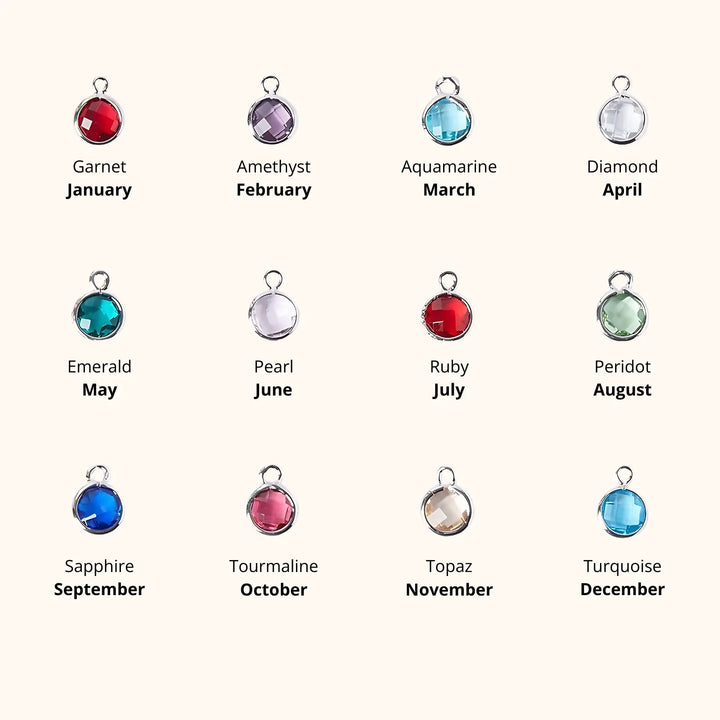 Adorna Birthstone Name Necklace