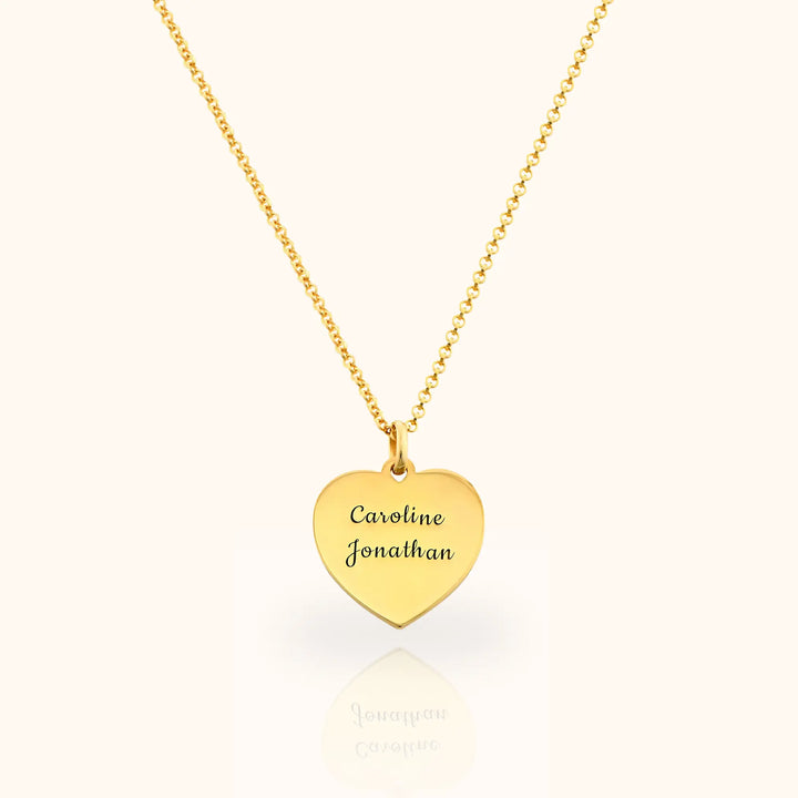 Caella Engraved Heart Necklace