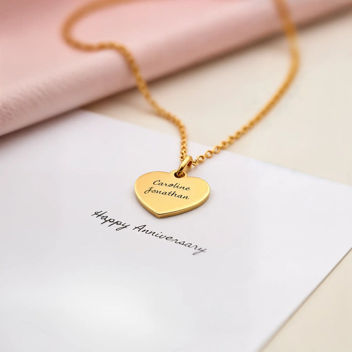Caella Engraved Heart Necklace