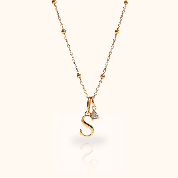 Celeste Birthstone Initial Necklace