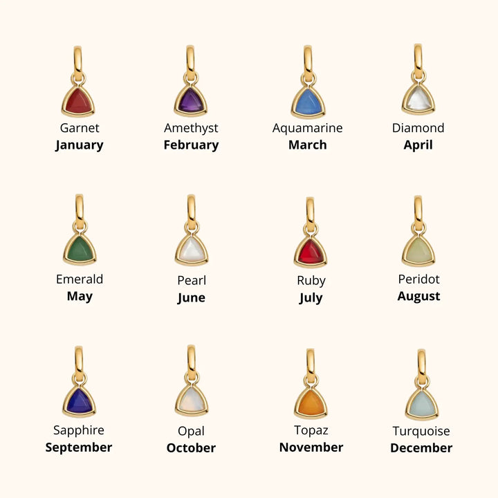 Celeste Birthstone Initial Necklace