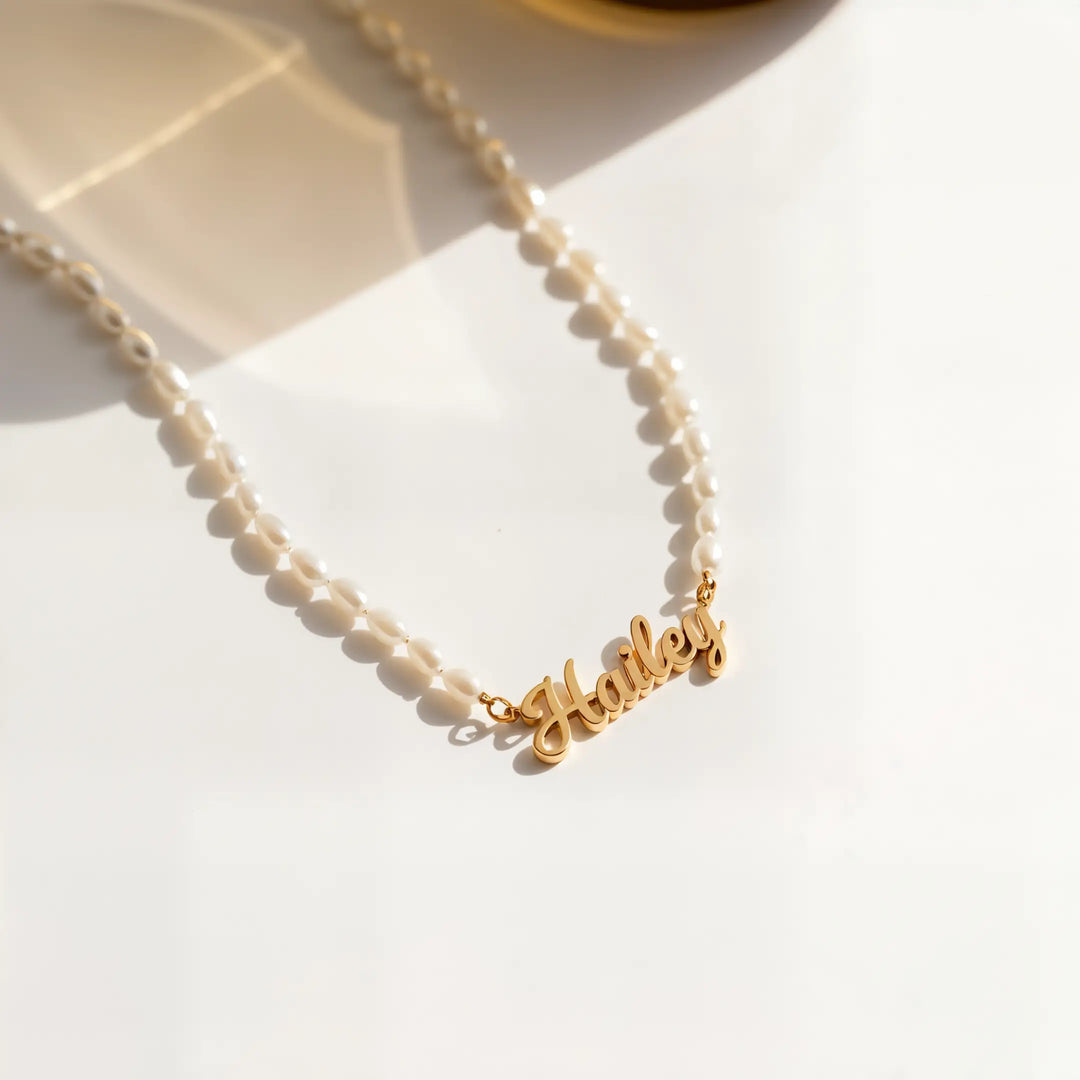 Isla Pearl Name Necklace