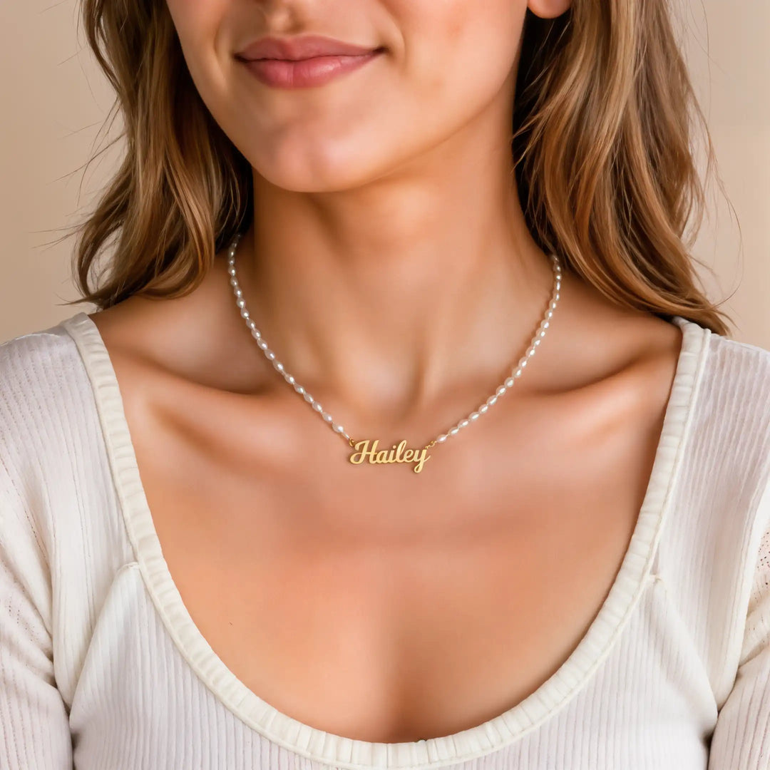 Isla Pearl Name Necklace