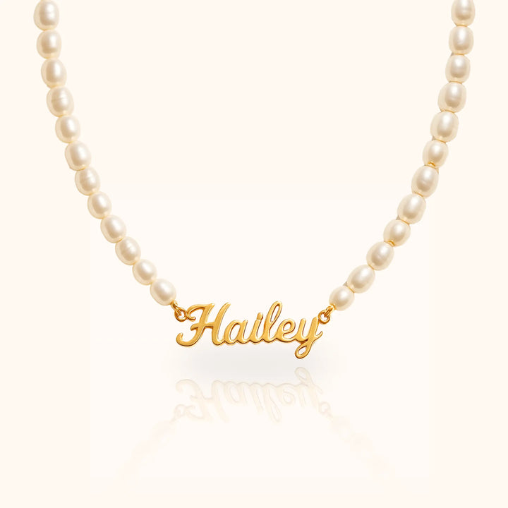 Isla Pearl Name Necklace